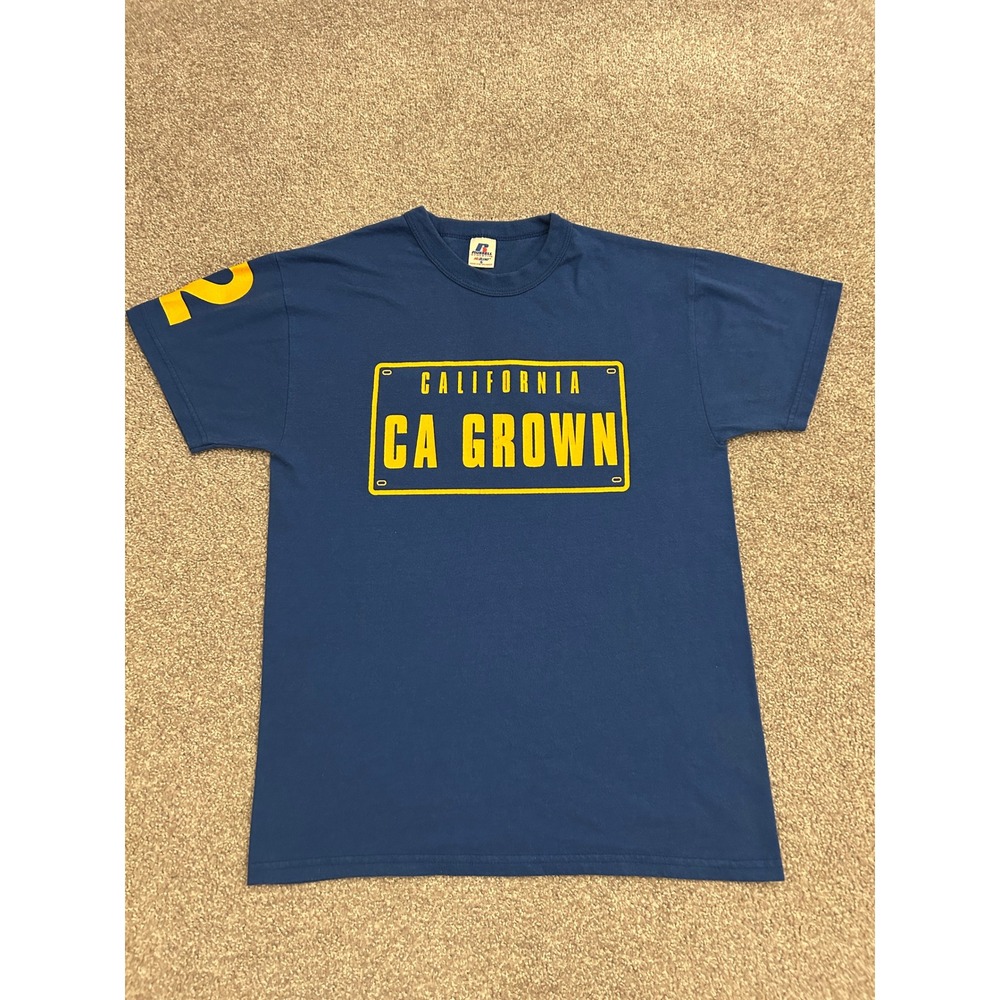 Russell Athletic T-Shirt Mens Small Blue Excellent CA Grown Speech Debate 2007